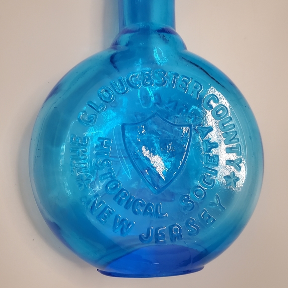 Vntg Clevenger Brothers Bright Blue 7" Glass Collectors Bottle - Picture 5 of 14